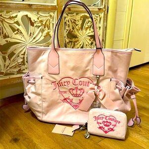 Juicy Couture Light Pink Tote with Wallet